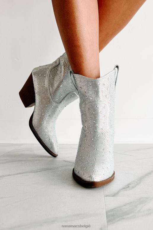 zilver forever flitsende laarsjes met strassteentjes NanaMacs HPTT3893