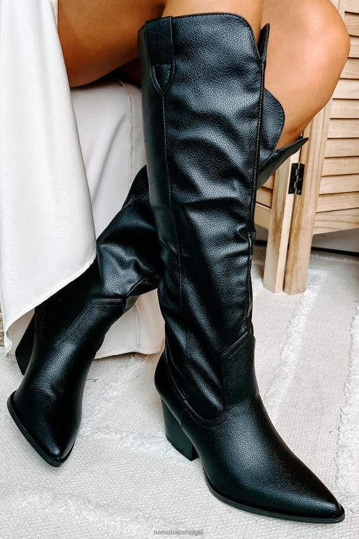 zwart ashby kniehoge westernlaarzen NanaMacs HPTT3871