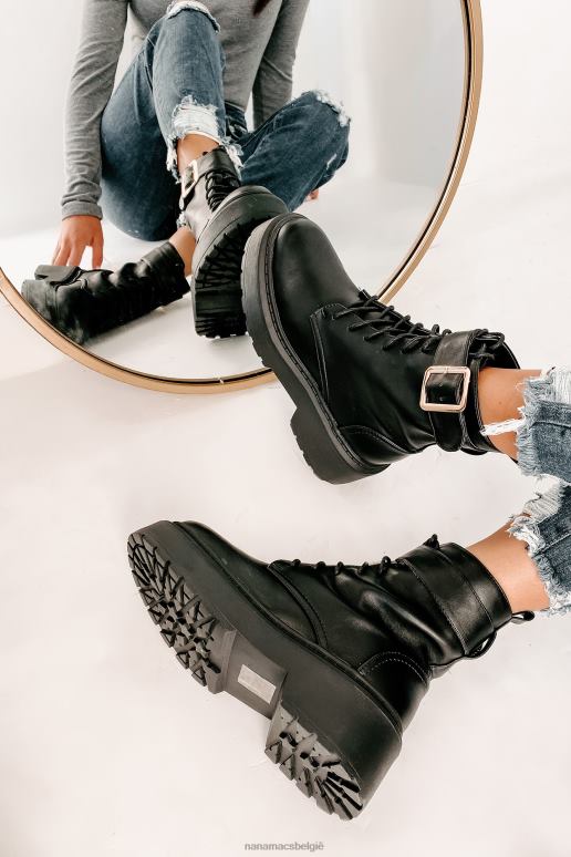 zwart xanti platformlaarzen met veters NanaMacs HPTT3925