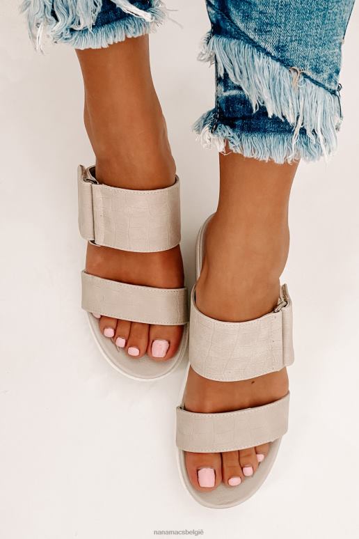 beige forever wild imitatiekrokodil plateausandalen NanaMacs HPTT4023