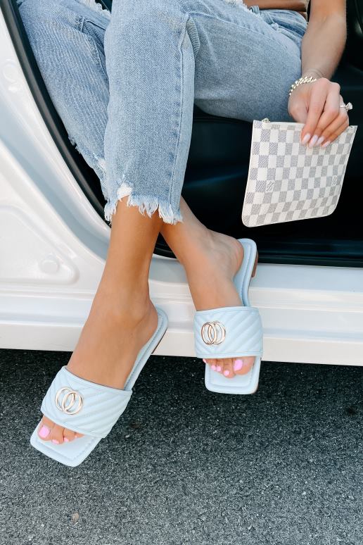 blauw chique momenten gewatteerde sandaal NanaMacs HPTT4027