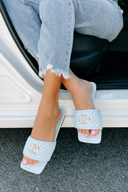 blauw chique momenten gewatteerde sandaal NanaMacs HPTT4027