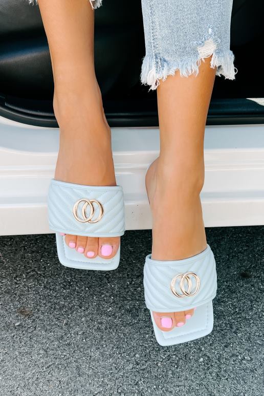 blauw chique momenten gewatteerde sandaal NanaMacs HPTT4027