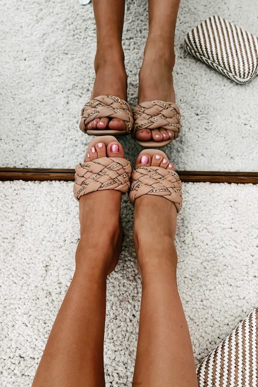 blozen geweven beauty geweven sandaal met kettingriem NanaMacs HPTT4036