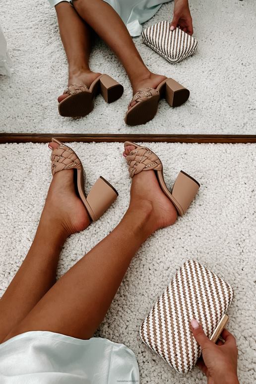 blozen geweven beauty geweven sandaal met kettingriem NanaMacs HPTT4036