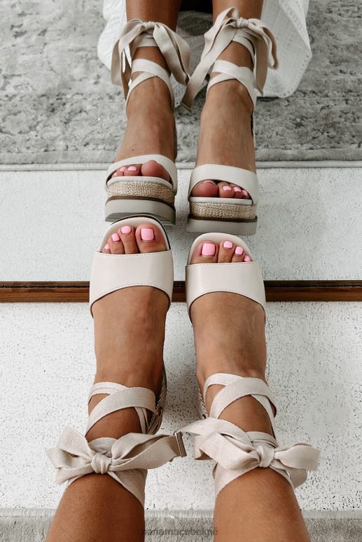 bot makayla espadrillesandalen met enkelbandje en sleehak NanaMacs HPTT4008