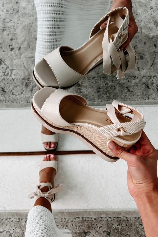 bot makayla espadrillesandalen met enkelbandje en sleehak NanaMacs HPTT4008