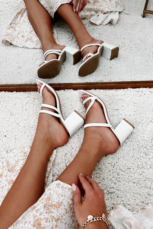 glad wit ongelooflijke sandalen met hak en bandjes NanaMacs HPTT3981