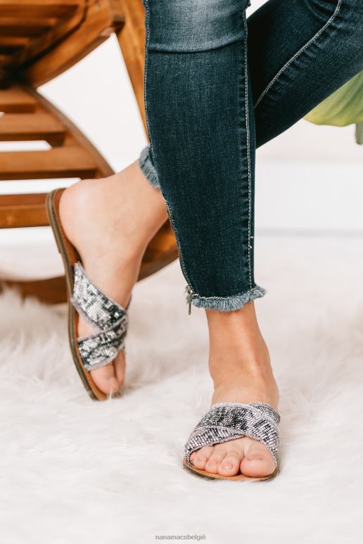 grijs op mijn tijd strass sandalen NanaMacs HPTT4040