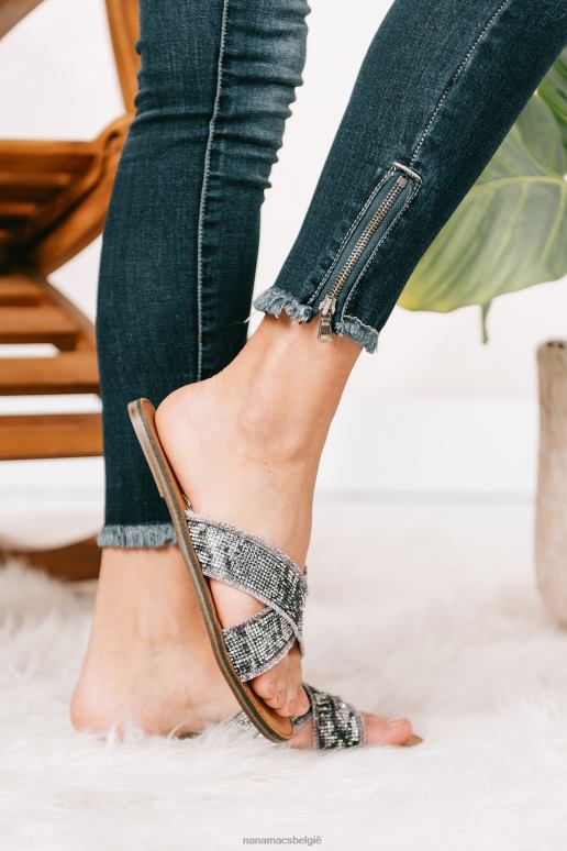 grijs op mijn tijd strass sandalen NanaMacs HPTT4040