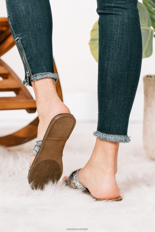 grijs op mijn tijd strass sandalen NanaMacs HPTT4040