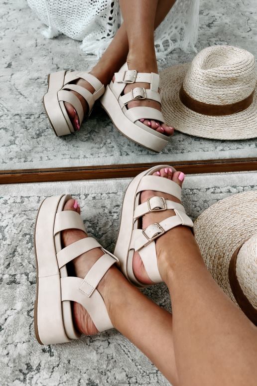 natuurlijk wegdrijvende plateausandalen NanaMacs HPTT4015