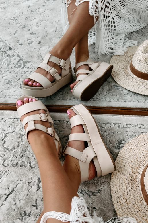 natuurlijk wegdrijvende plateausandalen NanaMacs HPTT4015