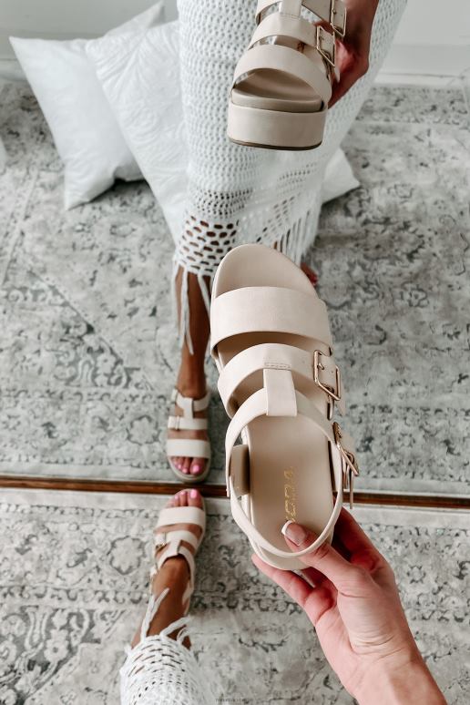 natuurlijk wegdrijvende plateausandalen NanaMacs HPTT4015