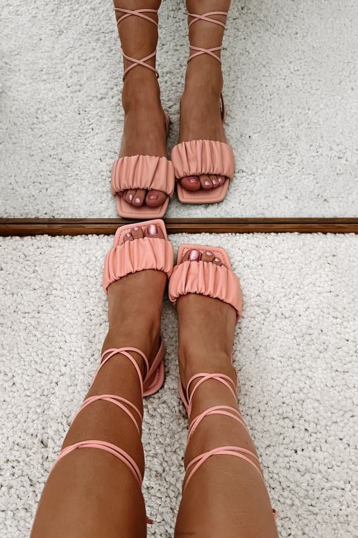 roze brenda sandalen met enkelbandjes en ruches NanaMacs HPTT4031
