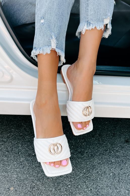 wit chique momenten gewatteerde sandaal NanaMacs HPTT4024