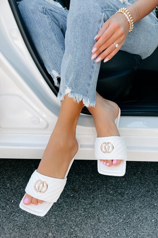 wit chique momenten gewatteerde sandaal NanaMacs HPTT4024