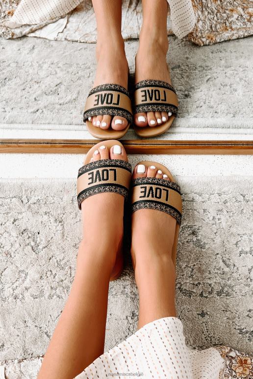 zwart/bruin hou van grafische dia-sandalen NanaMacs HPTT4003