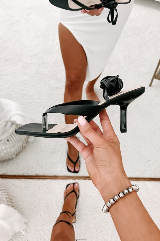 zwart elisha enkel wrap sandalen met hak NanaMacs HPTT3990