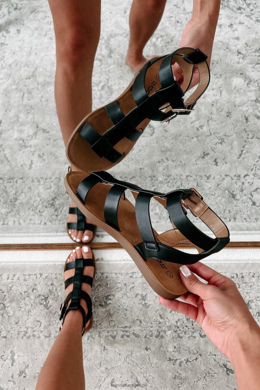 zwart wanneer in Romeinse gladiatorensandalen NanaMacs HPTT4007