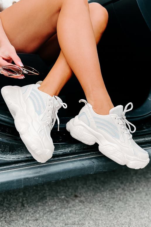 beige het maken van de ronde dikke sneakers NanaMacs HPTT4042