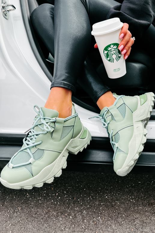 groente Kelia dikke sneakers met dubbele veter NanaMacs HPTT4055