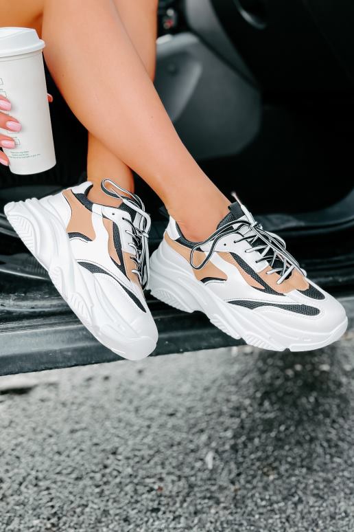 zwart/wit/bruin trendtracker chunky dad sneakers NanaMacs HPTT4051