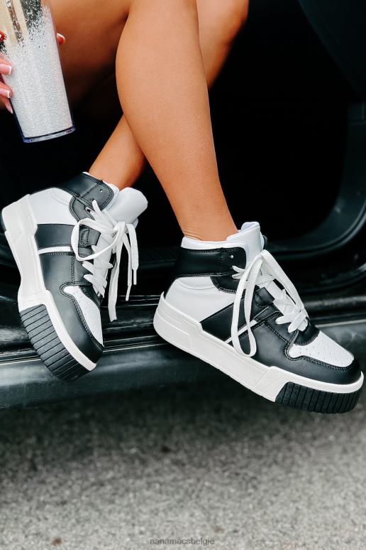 zwart wit matina hoge sneakers NanaMacs HPTT4044