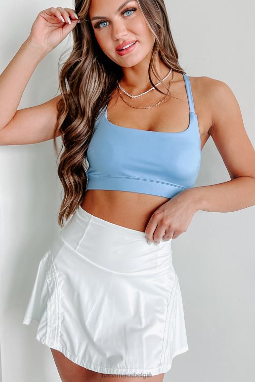 hemelsblauw toenemende weerstand kriskras activewear top NanaMacs HPTT607