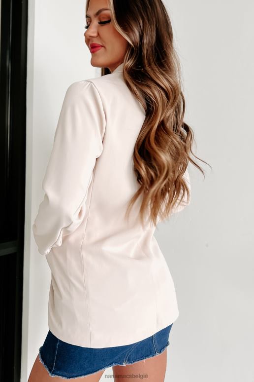 beige controlerend belang oversized blazer NanaMacs HPTT3618