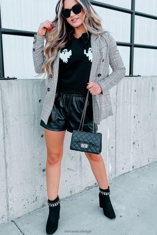 bruin de klok rond geruite blazer NanaMacs HPTT3637