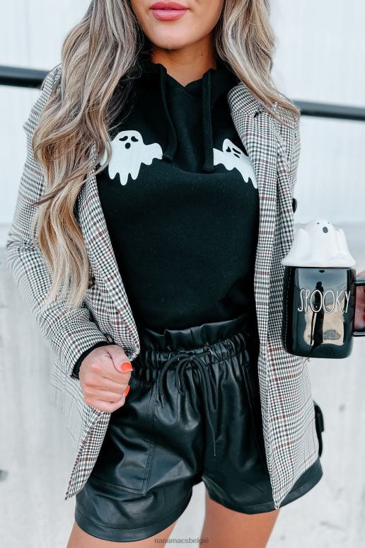 bruin de klok rond geruite blazer NanaMacs HPTT3637