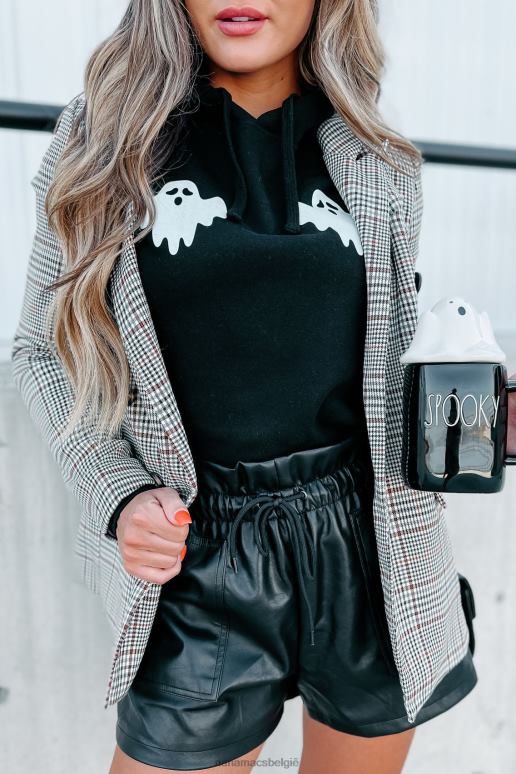 bruin de klok rond geruite blazer NanaMacs HPTT3637