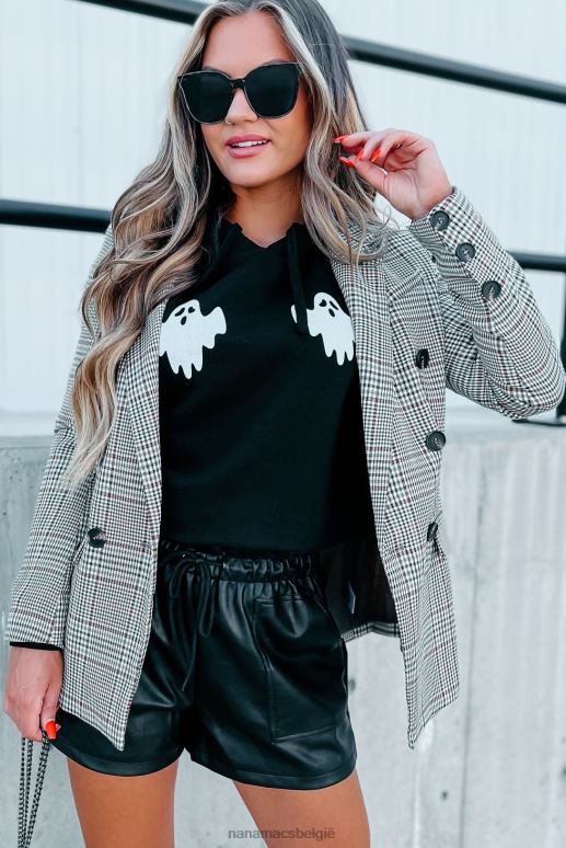 bruin de klok rond geruite blazer NanaMacs HPTT3637