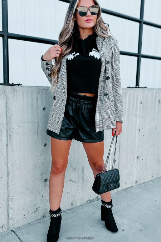 bruin de klok rond geruite blazer NanaMacs HPTT3637