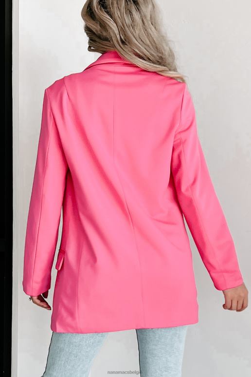 felroze money move blazer met enkele knoop NanaMacs HPTT3624