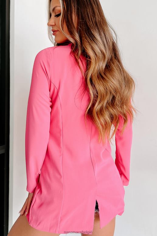 fuchsia volgende op de agenda longline blazer NanaMacs HPTT3610