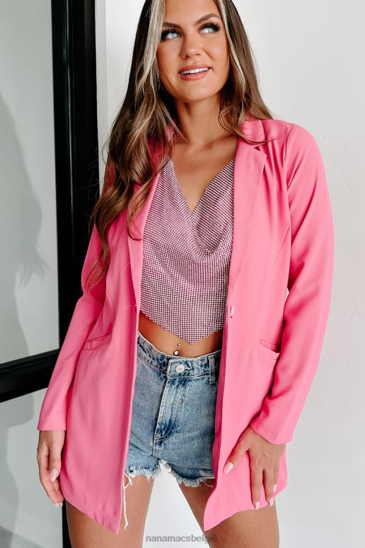 fuchsia volgende op de agenda longline blazer NanaMacs HPTT3610