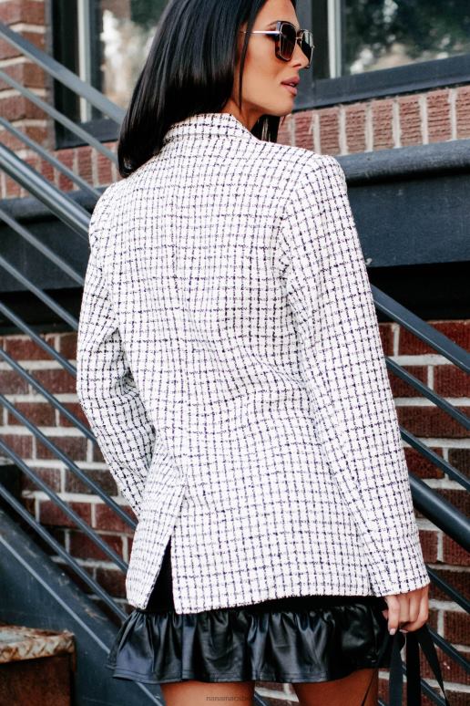 havermout/wit/zwart wettelijk bindende tweedblazer NanaMacs HPTT3641