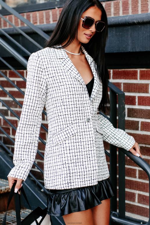 havermout/wit/zwart wettelijk bindende tweedblazer NanaMacs HPTT3641