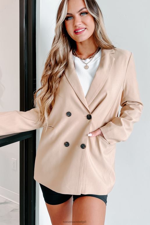 lichtbruin past bij alles 4-knoops blazer NanaMacs HPTT3642