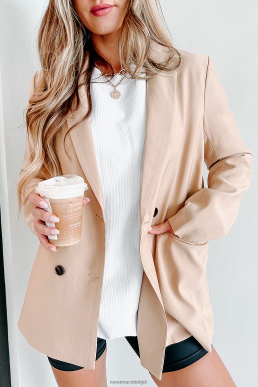 lichtbruin past bij alles 4-knoops blazer NanaMacs HPTT3642