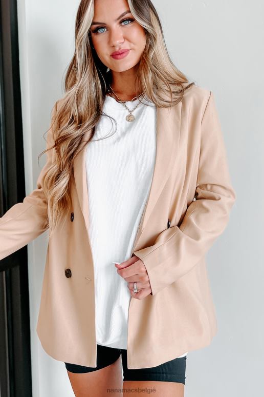 lichtbruin past bij alles 4-knoops blazer NanaMacs HPTT3642