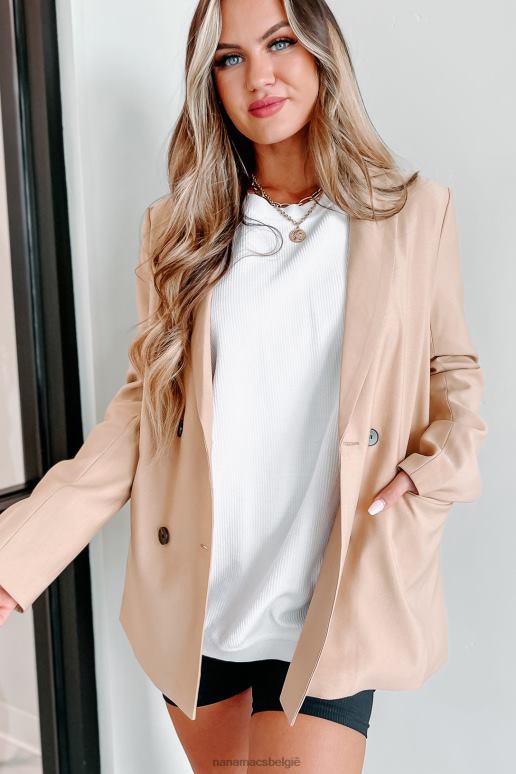 lichtbruin past bij alles 4-knoops blazer NanaMacs HPTT3642