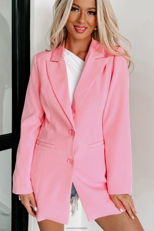roze only you blazer met dubbele knoop NanaMacs HPTT3612