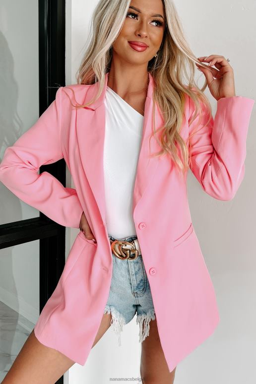 roze only you blazer met dubbele knoop NanaMacs HPTT3612