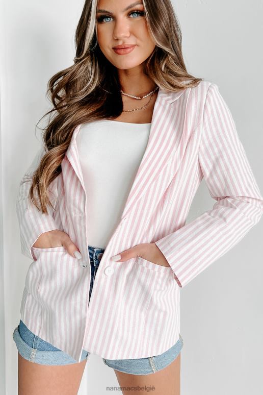 roze ze past bij een gestreepte blazer NanaMacs HPTT3625