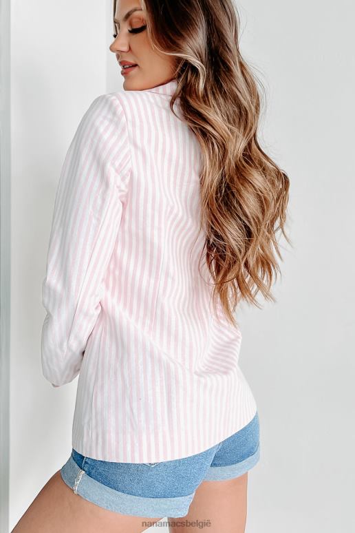 roze ze past bij een gestreepte blazer NanaMacs HPTT3625