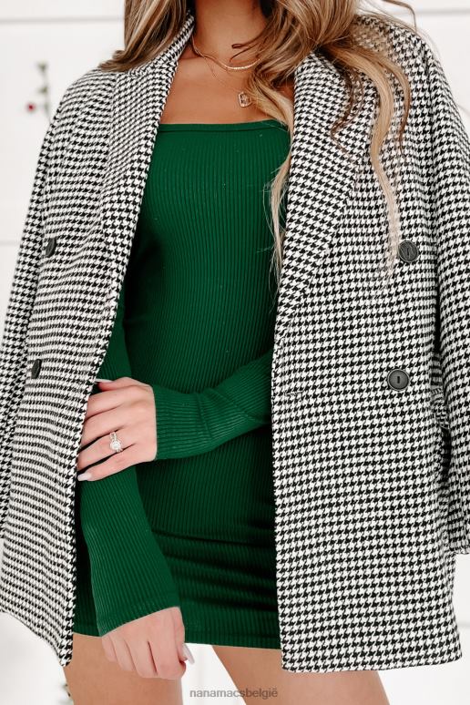 zwart pinky promises pied-de-poule blazer NanaMacs HPTT3640