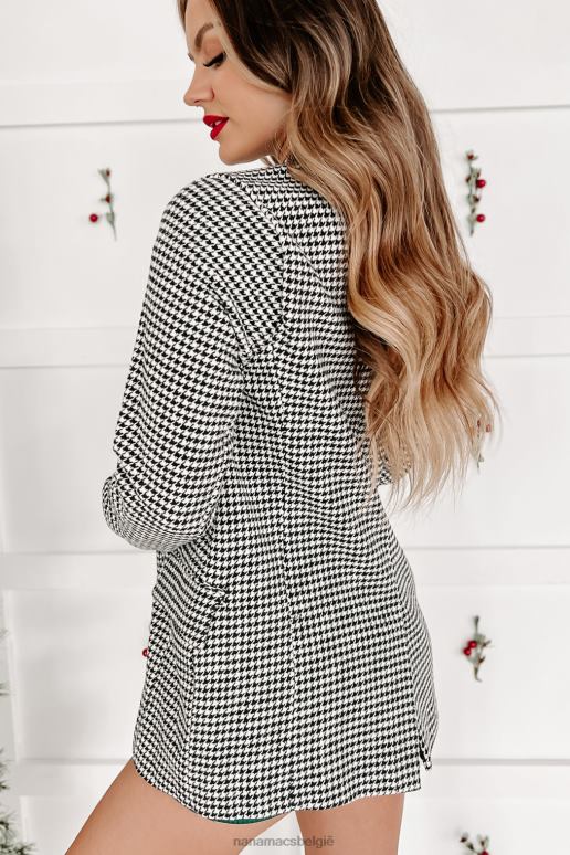zwart pinky promises pied-de-poule blazer NanaMacs HPTT3640